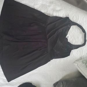 Black Halter Romper. Retro Style